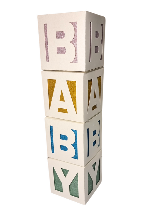 3D Letter Blocks (Baby Shower)